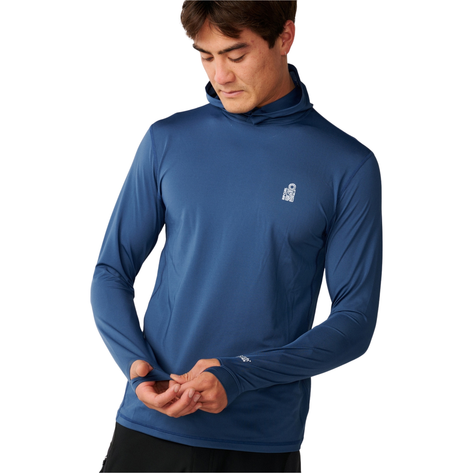 2026 Rip Curl M&auml;nner S-Serie UPF Hooded Lycra-Weste 182MRV - Light Navy